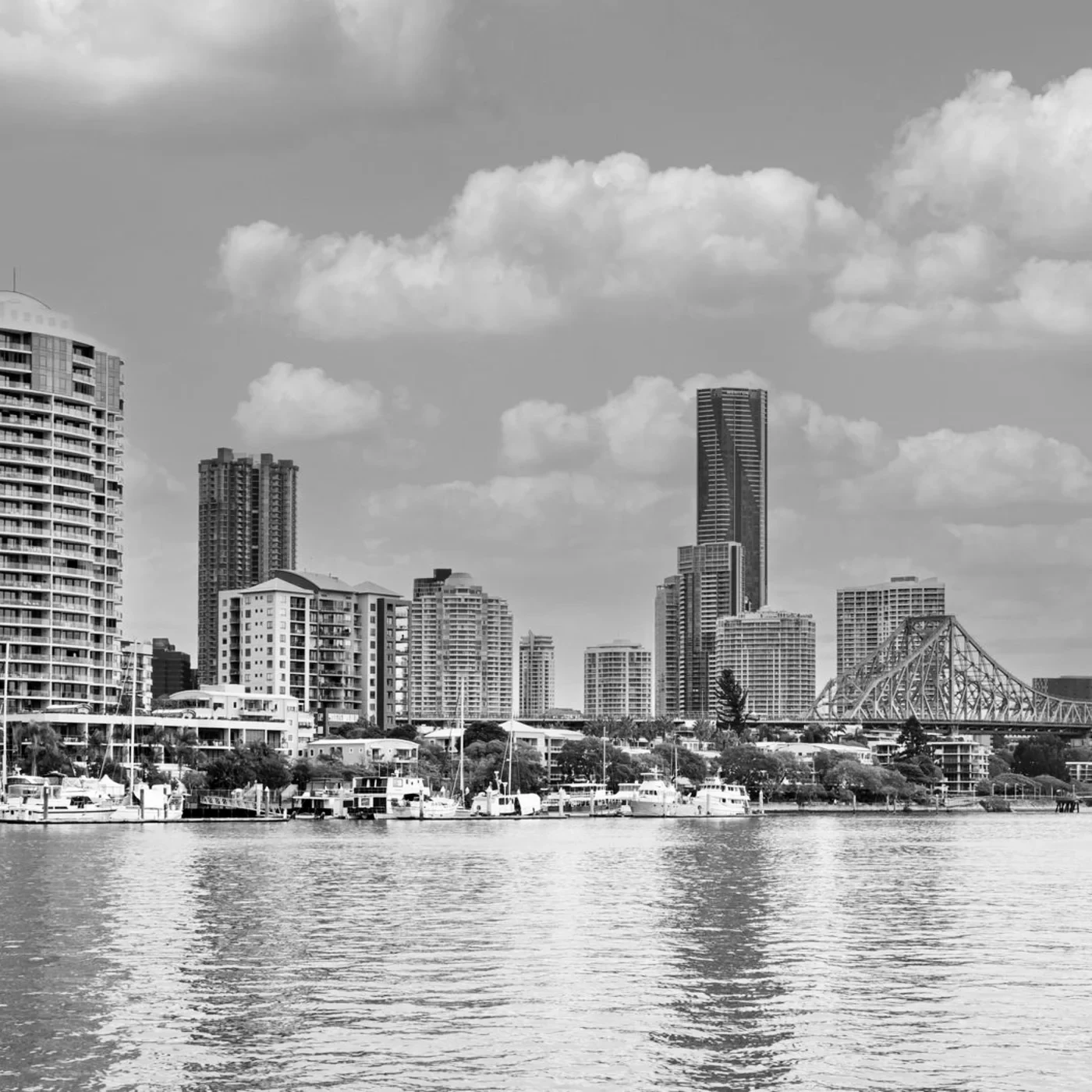 App Development for businesses in Brisbane. The Brisbane skyline and Story Bridge at dusk.