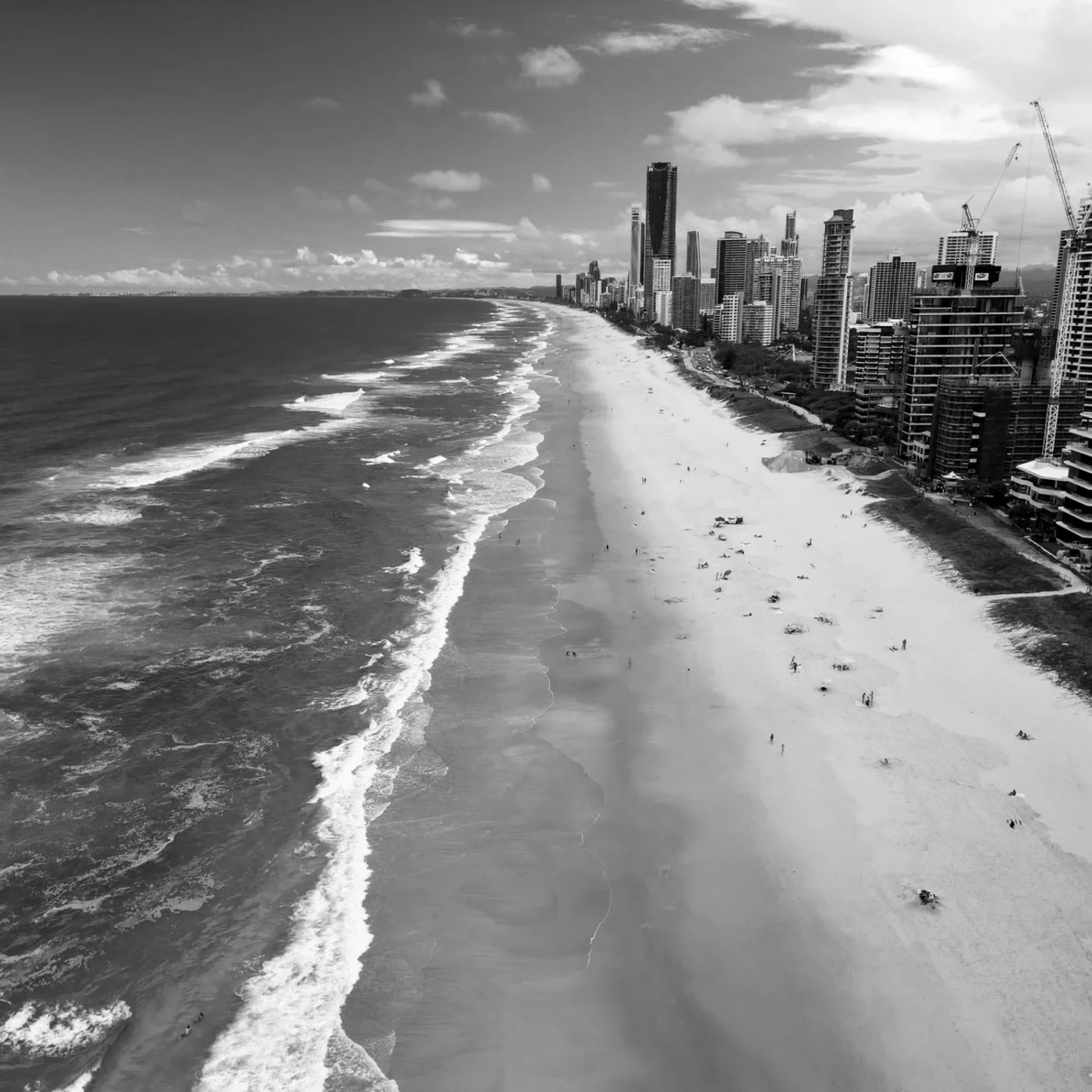 The Surfers Paradise skyline along the Gold Coast