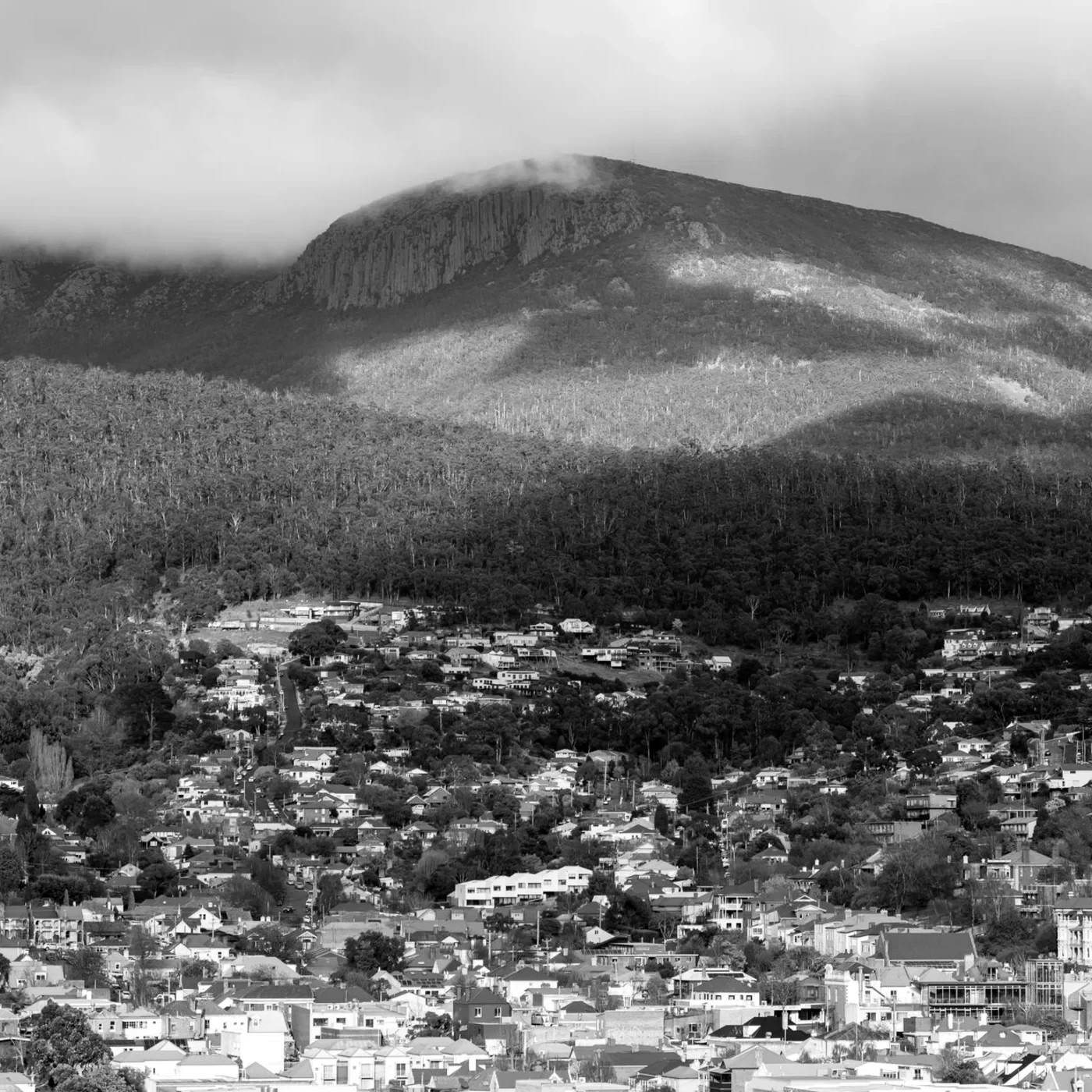 Website Development for businesses in Hobart. The city of Hobart seen from kunanyi / Mount Wellington.