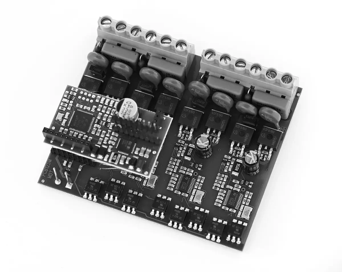 A circuit board, representing AI and automation
