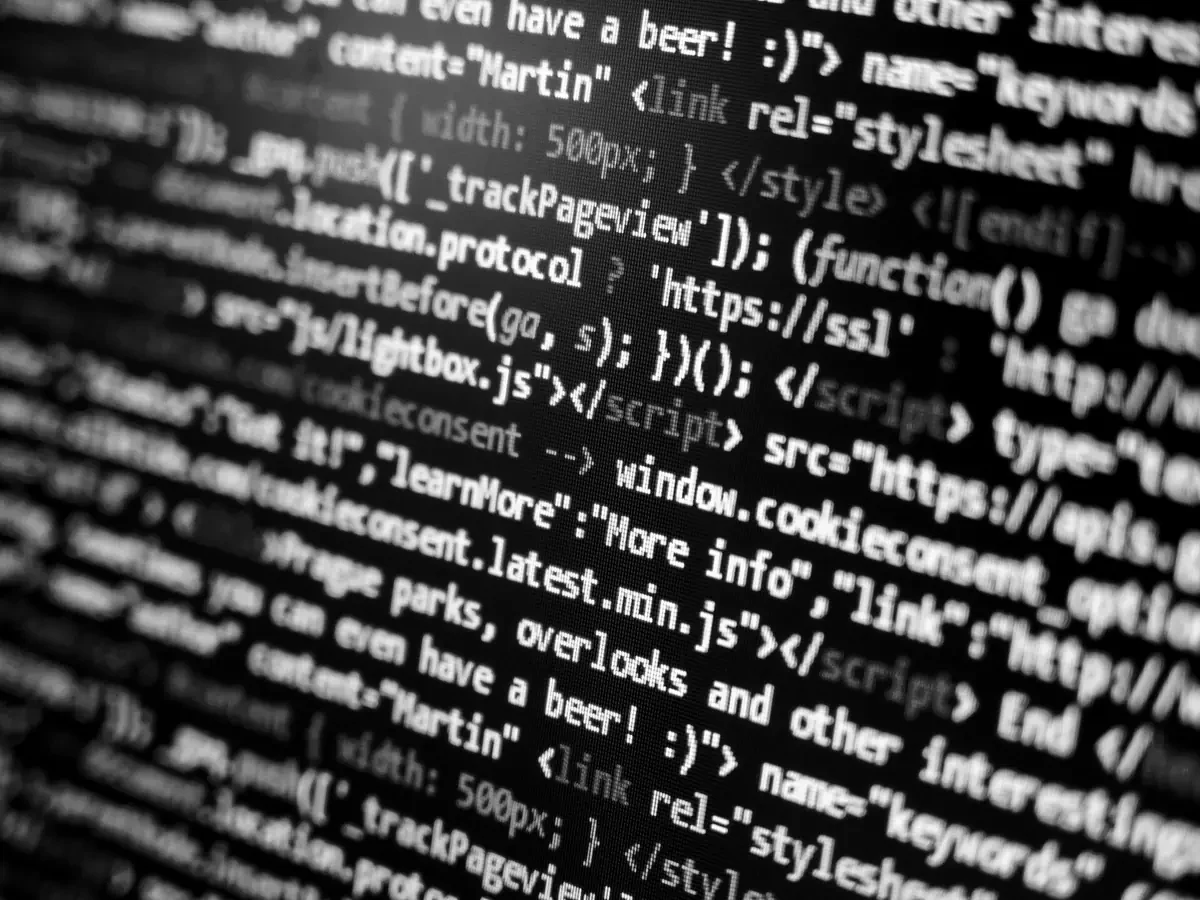 Source code on a developer's screen