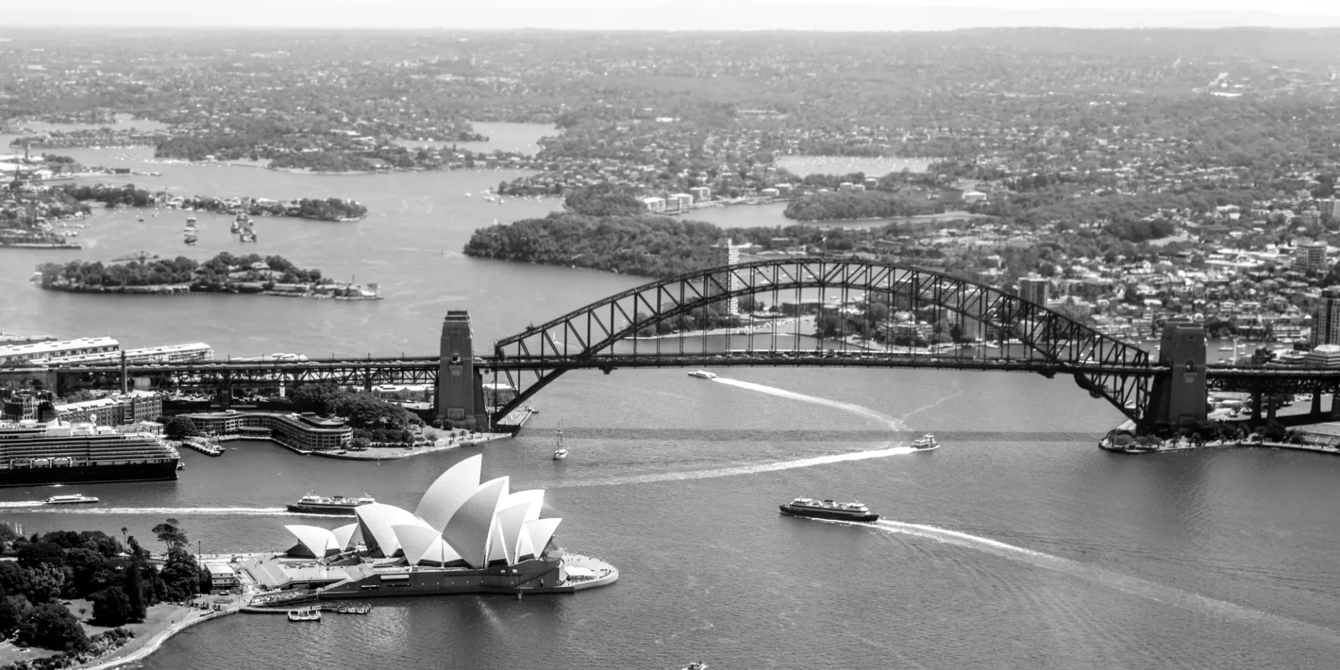 The Sydney Harbour Bridge from the water